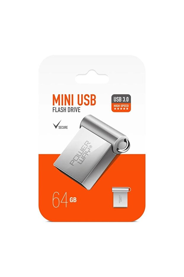 Powerway 64Gb USB 3.0 Metal Mini Flash Memory