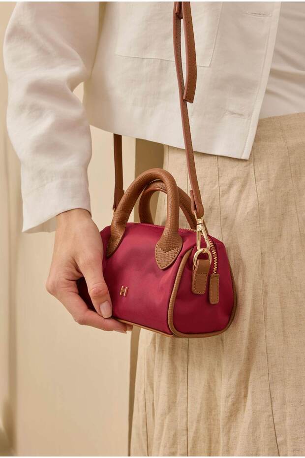 Mini Çanta Bordo - 4