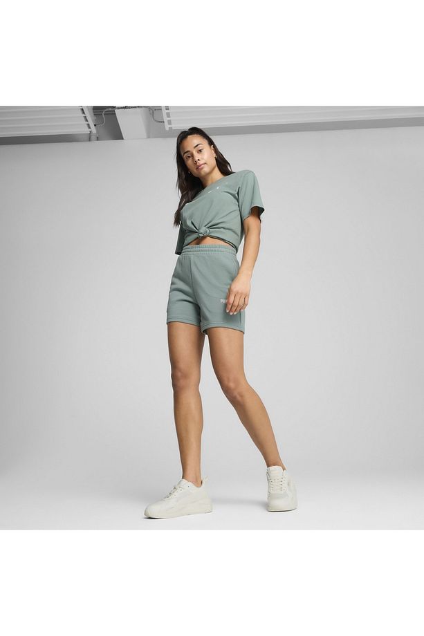 Puma Essentials No 1 Logo Kadın Yeşil Şort - 2