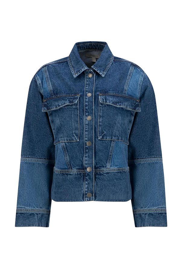 Patchwork Denim Ceket 25yd9120 Indigo - 6