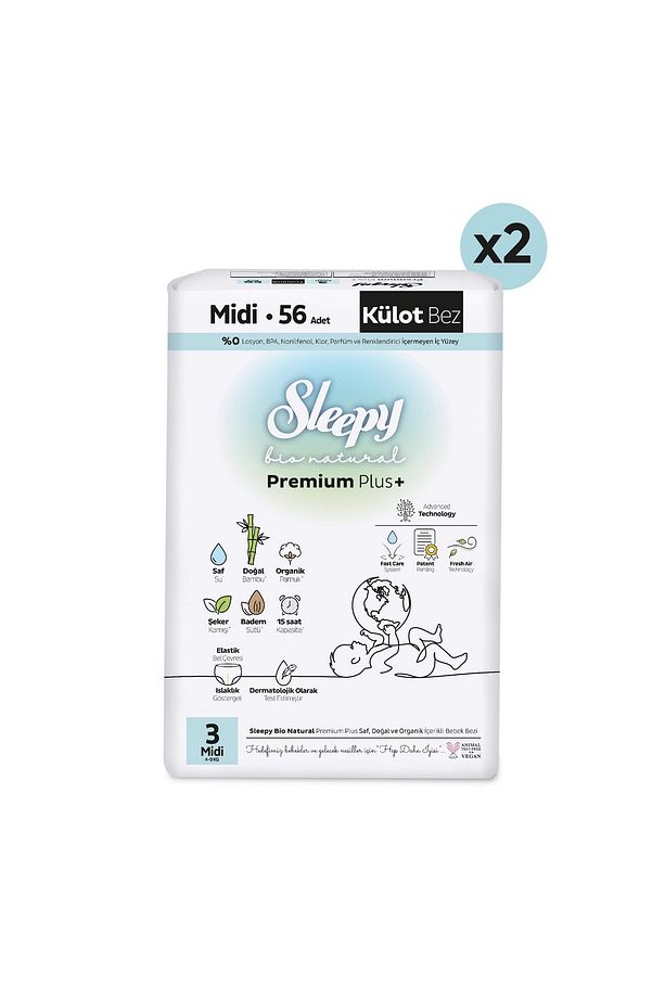Bio Natural Premium Plus Süper Paket Külot Bez 3 Numara Midi 112 Adet - 3