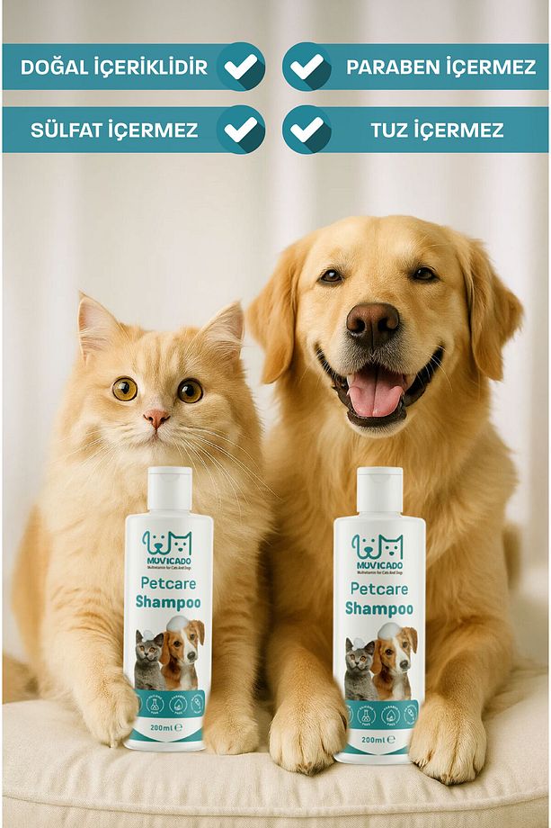 Kedi Köpek Şampuanı Tüy Döken Kedilere Özel Kedi Köpek Kuru Köpük Şampuan - 4