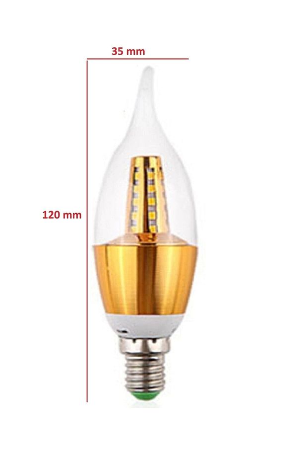 Rustik Led Amber Sarı Mum E14 Ampül 4watt-1 Adettir - 2