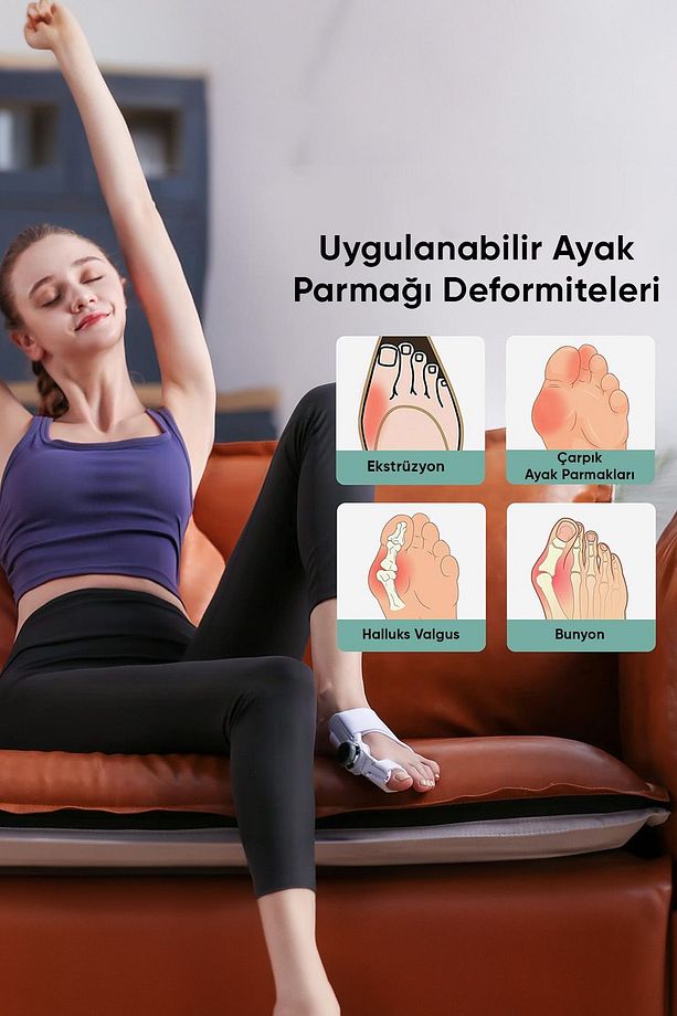Ayak Baş Parmak Kemik Düzeltici Ayak Parmağı Halluks Valgus Ateli Bunyon Eğrilik Aparat - 2