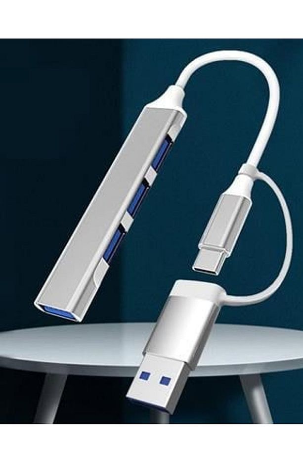 Type-c Ve Usb 2'li Girişli Uyumlu Port Girişli Usb Hub Otg Çoğaltıcı - 5