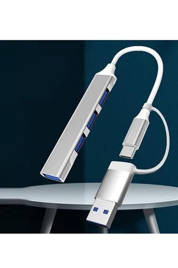 Type-c Ve Usb 2'li Girişli Uyumlu Port Girişli Usb Hub Otg Çoğaltıcı - 4