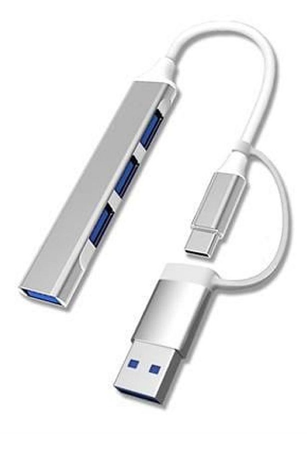 Type-c Ve Usb 2'li Girişli Uyumlu Port Girişli Usb Hub Otg Çoğaltıcı - 3