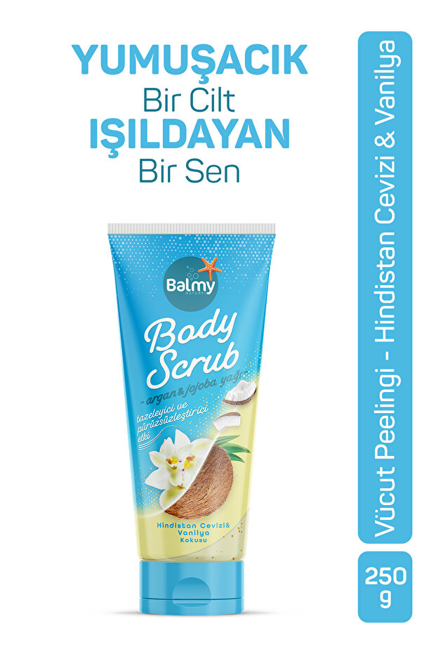 Hindistan Cevizi & Vanilya Aromalı, Besleyici, Arındırıcı, Nemlendirici Vücut Peelingi 250 g - 1