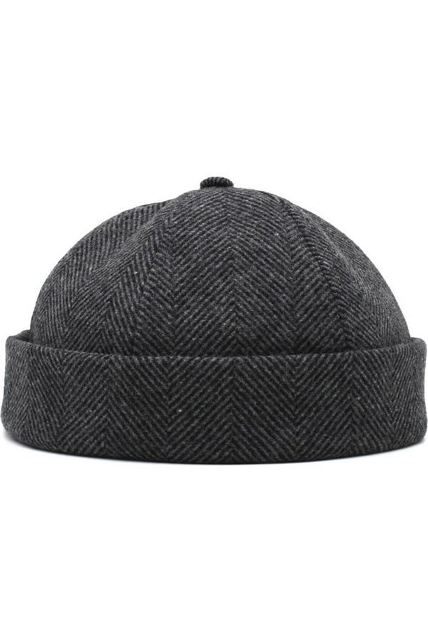 Kışlık Yünlü Retro Docker Cap Takke Leon Bere Unisex Şapka Cp236 - 4