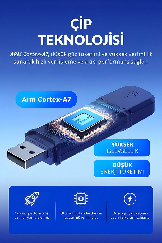 Kablosuz Araç Adaptörü 2in1 Carplay & Android Auto Hızlı Bluetooth Wifi 2025 Yeni Model A+ Kalite - 4