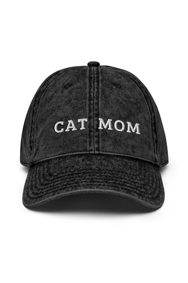 Cat Mom Embroidery Printed Baseball Cap / Cat Mom Embroidered Hat / Cat Mom Couple Hat