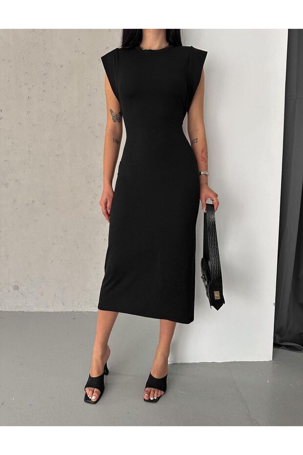 Rochie de seară neagră căptușită 781 - 1