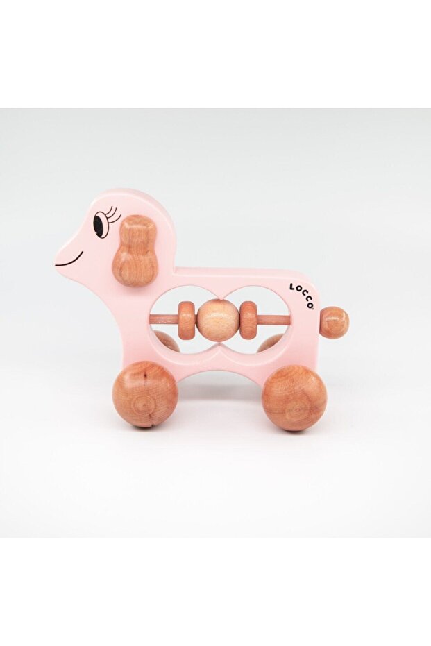 Ahşap Kuzu Pembe - 2