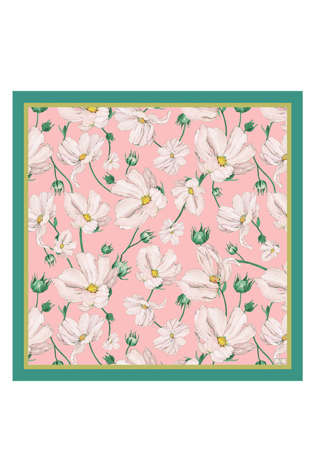Twill İpek Eşarp Daisy Pudra - 1