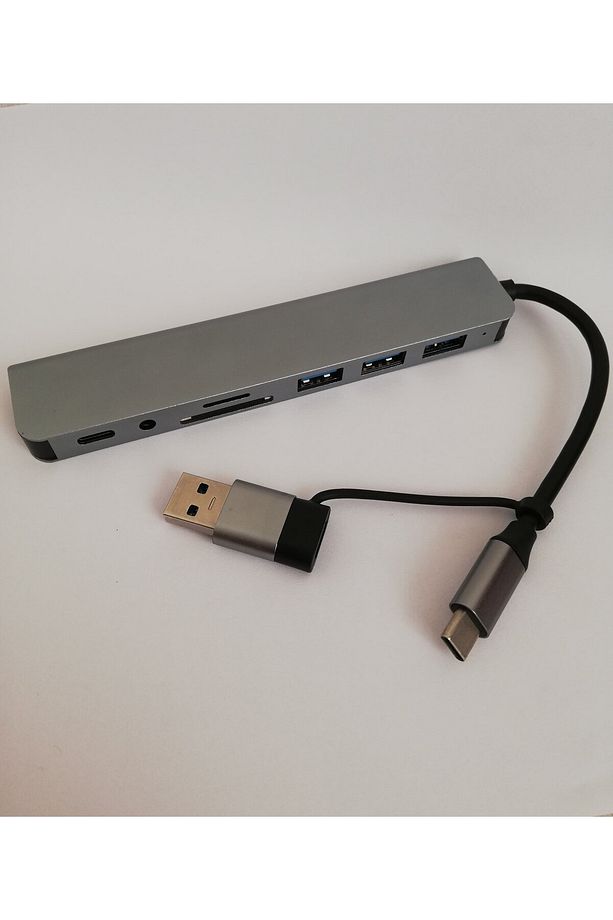 8-in-1 USB-C Çoklu Port Hub – Type-C Adaptör, SD/TF Kart, USB 3.0 & 2.0, Audio - 3