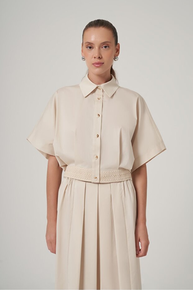 Dantel Detaylı Bluz - 1