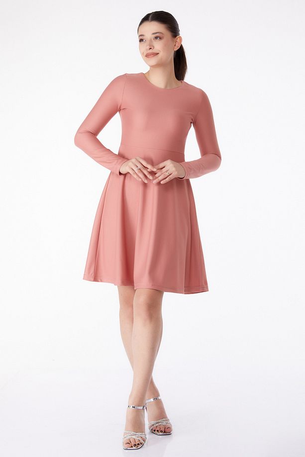 Mini Abiye Elbise Gül - 13191 - 2