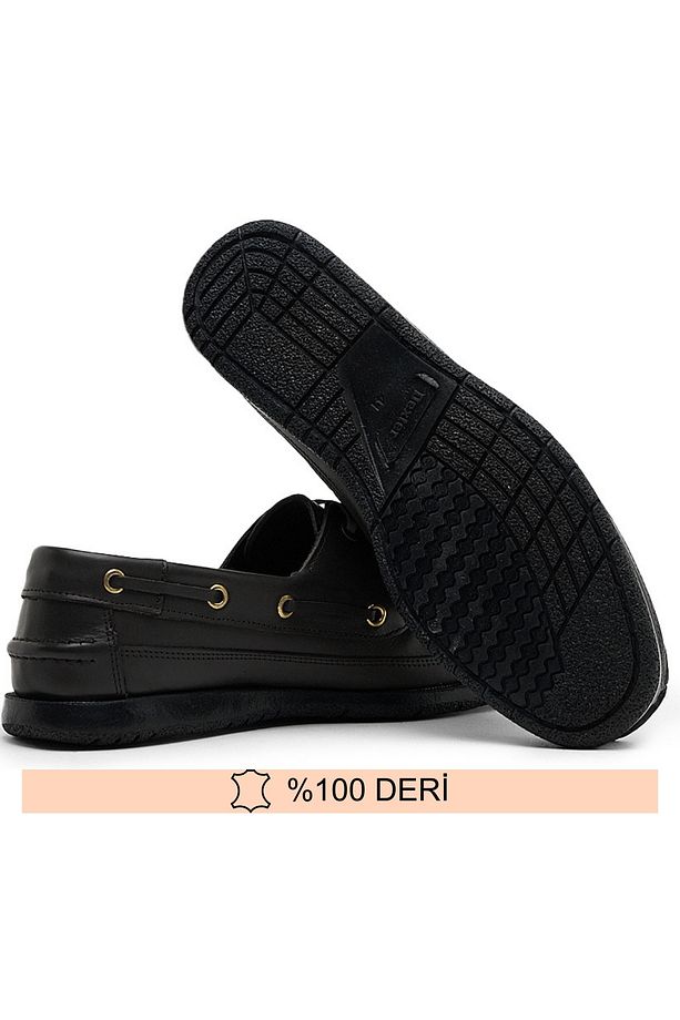 Hakiki Deri Siyah Erkek Loafer Ayakkabı (DEXTER) 39-47 - 4