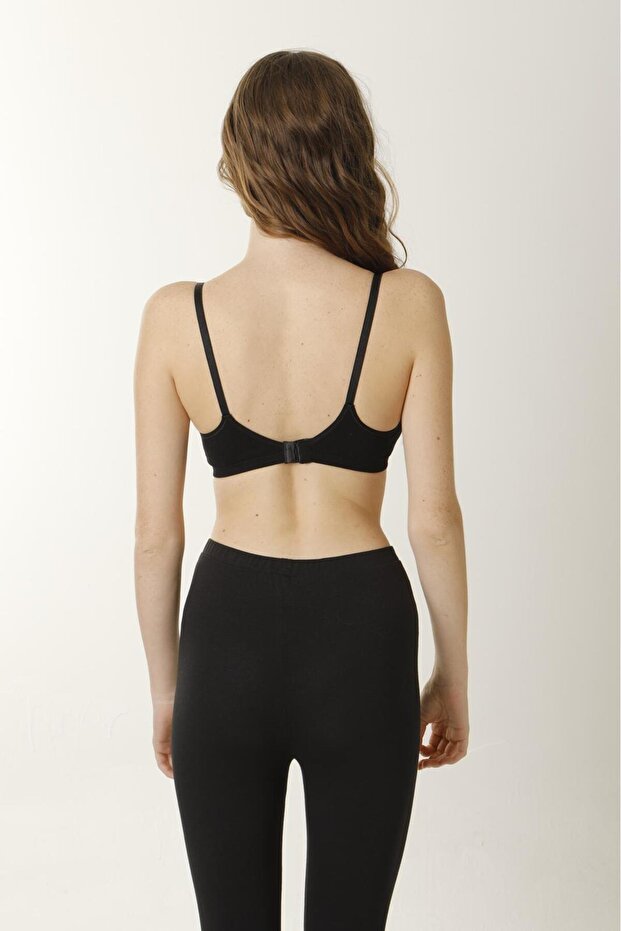 حمالة صدر للرضاعة بدون كوب باللون الأسود - 3