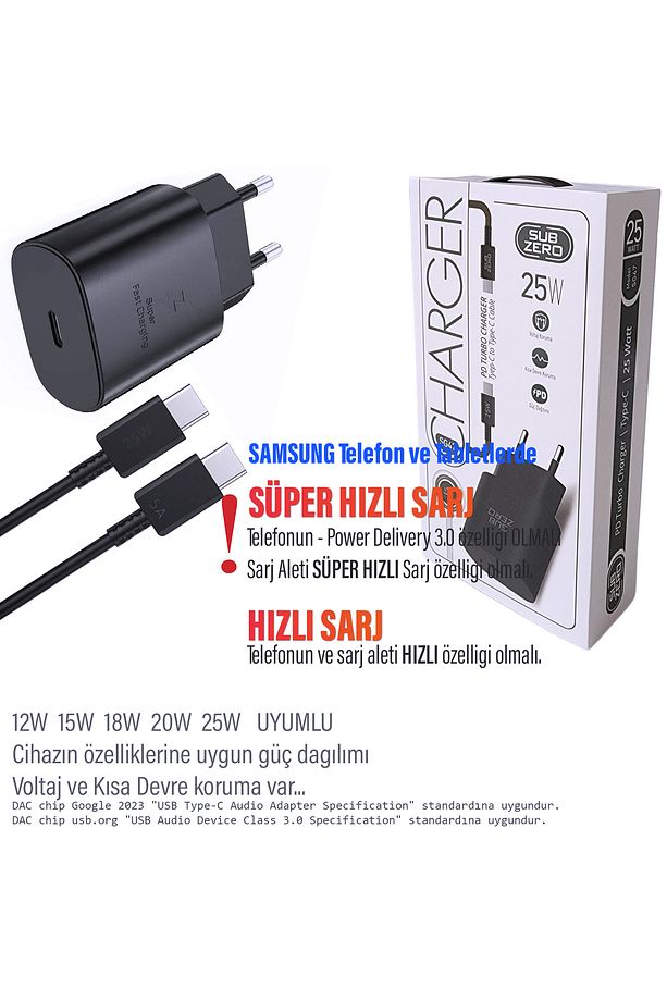 Samsung Galaxy A26 Uyumlu Şarj Aleti ve Kablosu 25W Hızlı Şarj Type-C - 6