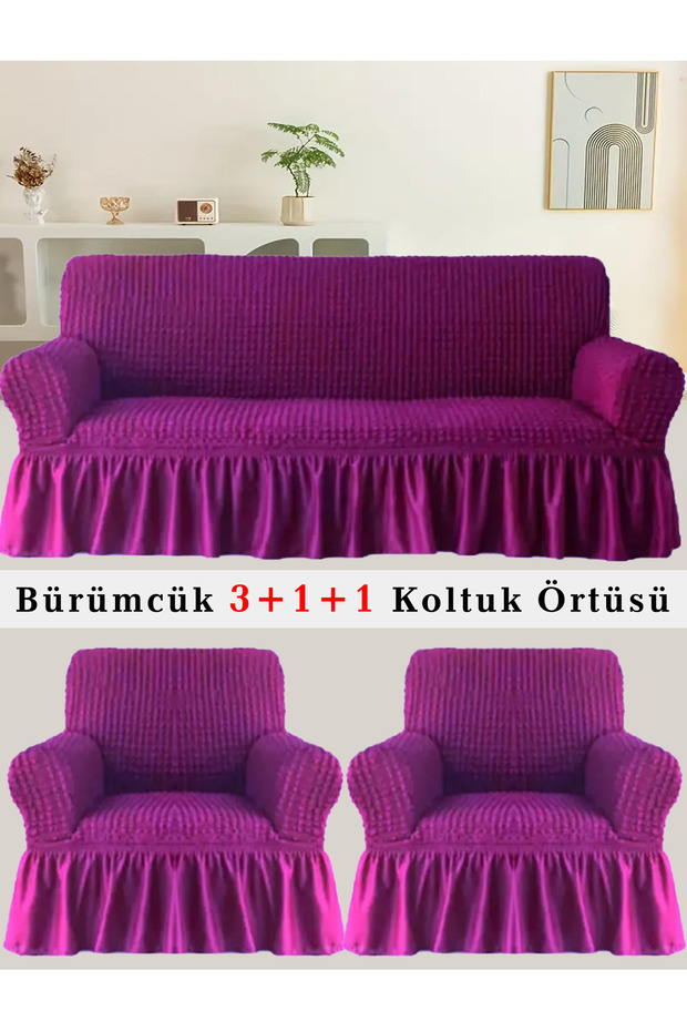 غطاء أريكة Bürümcük، أريكة، غطاء سرير أريكة، غطاء أريكة 3 +1+ 1 مجموعة