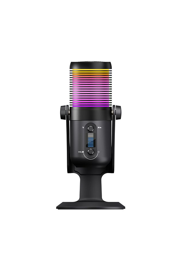 Diyez Siyah Rgb Ses Gösterge Mikrofon Oyuncu Mikrofonu Yayıncı Mikrofonu Youtuber Mikrofonu - 6