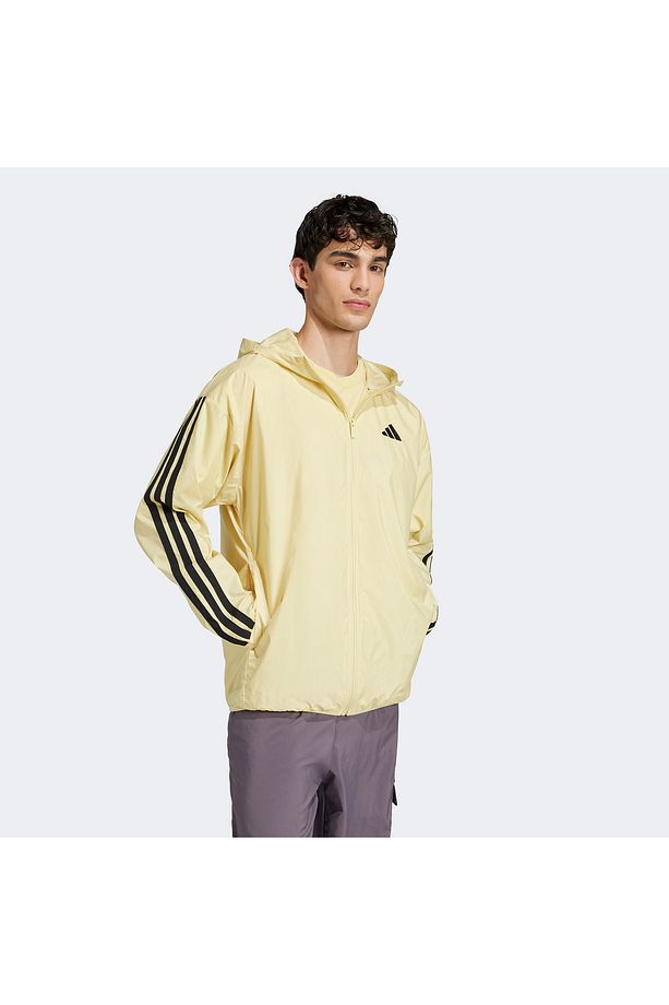 Essentials 3 Stripes Windbreaker Erkek Sarı Ceket - 3