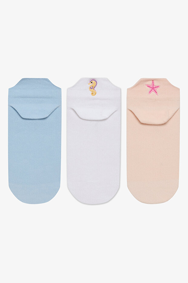 Tab Summer Vibe Green 3-Pack Booties Socks - 1