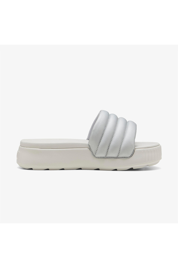 Karmen Slide Puffy Aqua Women's Gray Slippers