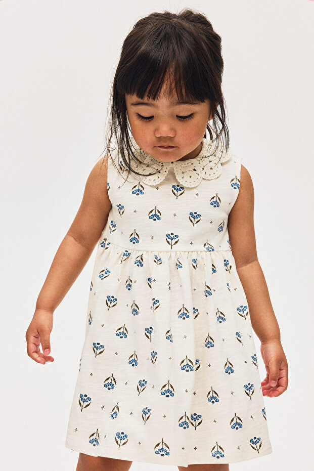 Yakalı Jarse Elbise - 2