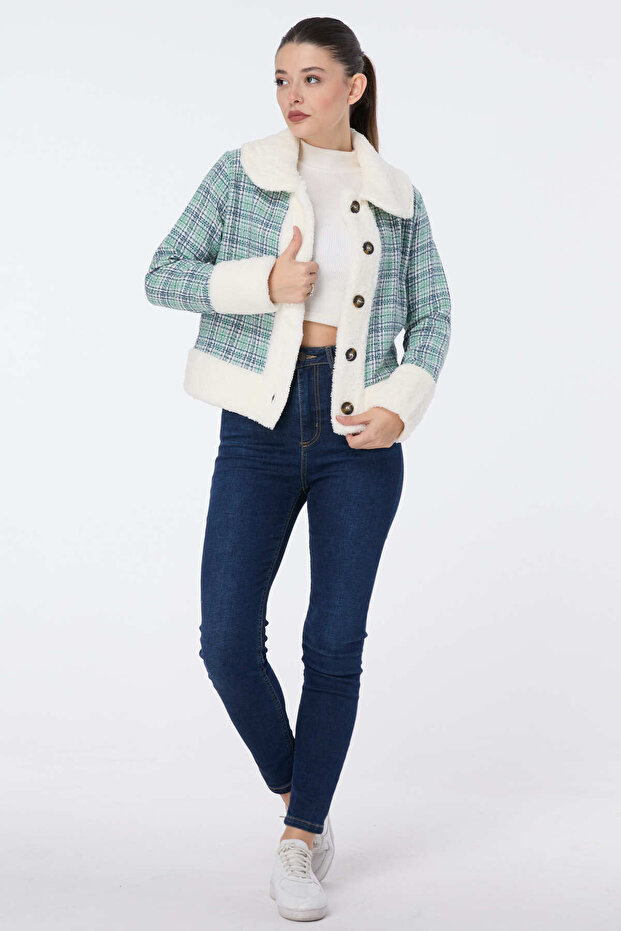 Jachetă verde - 13053 - 2