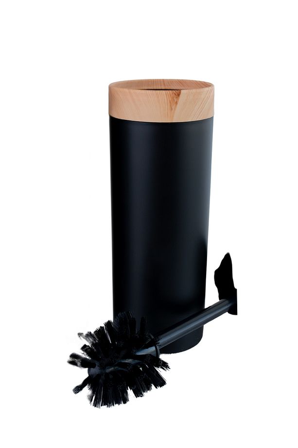 Bambu Desen WC Klozet Fırçası Plastik, Tuvalet Banyo WC Temizleme Fırçası Siyah - 3