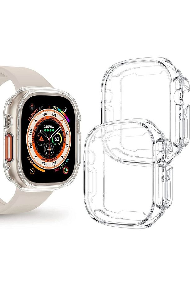2 Adet Apple Watch 8 Ultra 9 Ultra 2 360 Tam Koruma (49 MM) Yumuşak Silikon Tpu Ekran Koruyucu Kılıf - 9