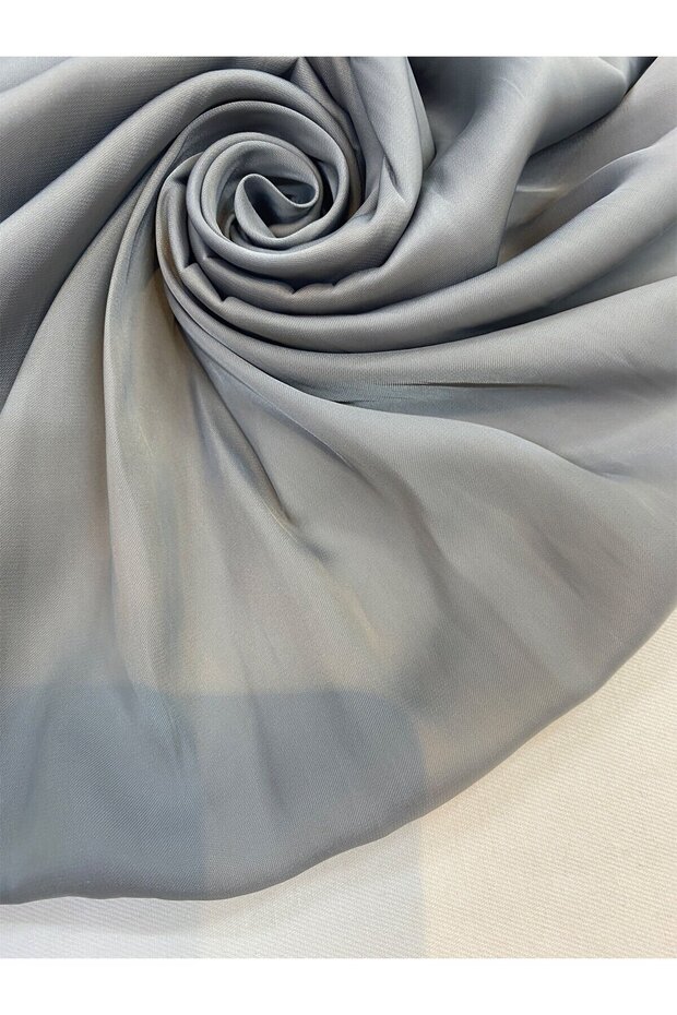 Silver Gray Silk Satin Fabric