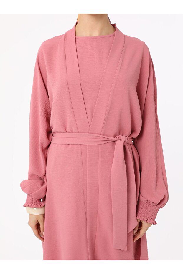 Kapa&Pantalone&Bluza Trostruki Aerobin Set - Prašnjava Ruža - Refka - 5