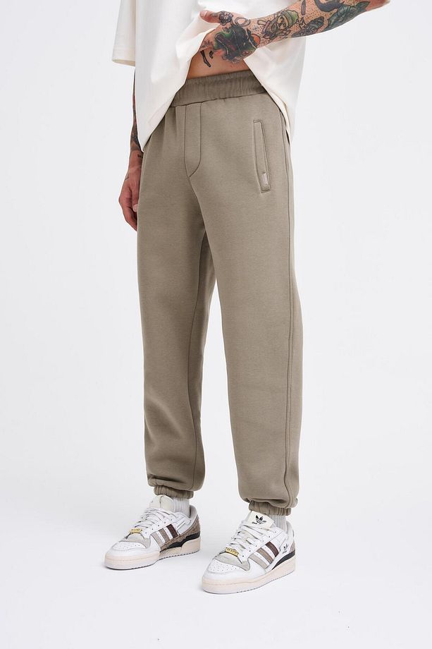 Erkek Relaxed Jogger Basic Eşofman Altı Khakı - 2
