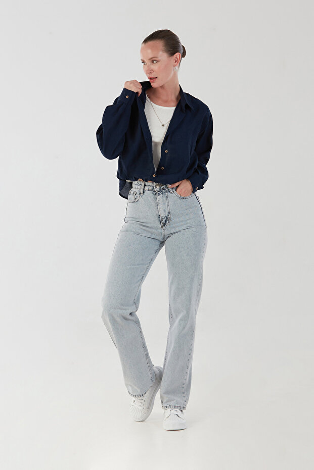 Basic Body Detaylı Kolyeli Gömlek - 3