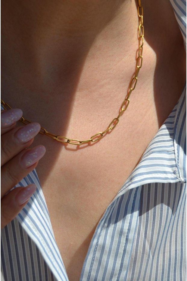 Paperclip Chain Necklace – Unisex 316L Steel