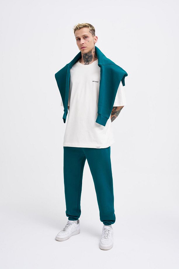 Erkek Relaxed Jogger Basic Eşofman Altı Oıl Green - 5