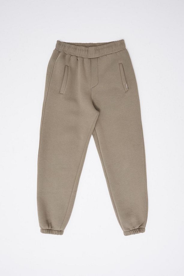 Erkek Relaxed Jogger Basic Eşofman Altı Khakı - 6