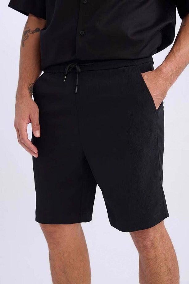 Regular Fit Bermuda Siyah Erkek Şort D9451ax/bk27 - 4