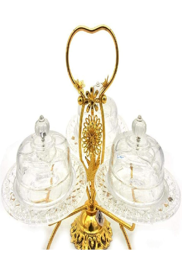 3-Piece Acrylic Thamer Bowl Set with Metal Holder – AT072534