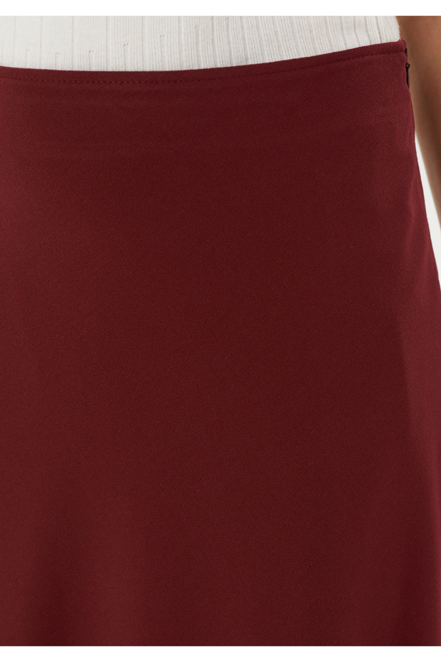 Claret RedMaxiSkirt - A-line, Zippered and Lined Classic - 3