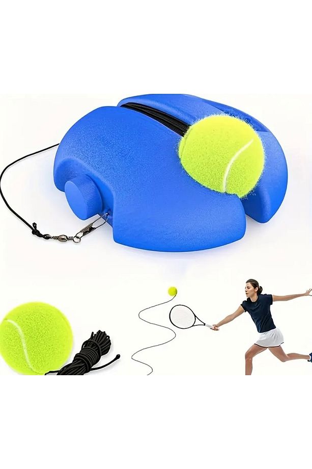 Yüksek Sıçrama Tabanlı ve File İple Dayanıklı Tenis Antrenman Kiti - NCAA Sertifikalı, Yeşil/Mavi - 2
