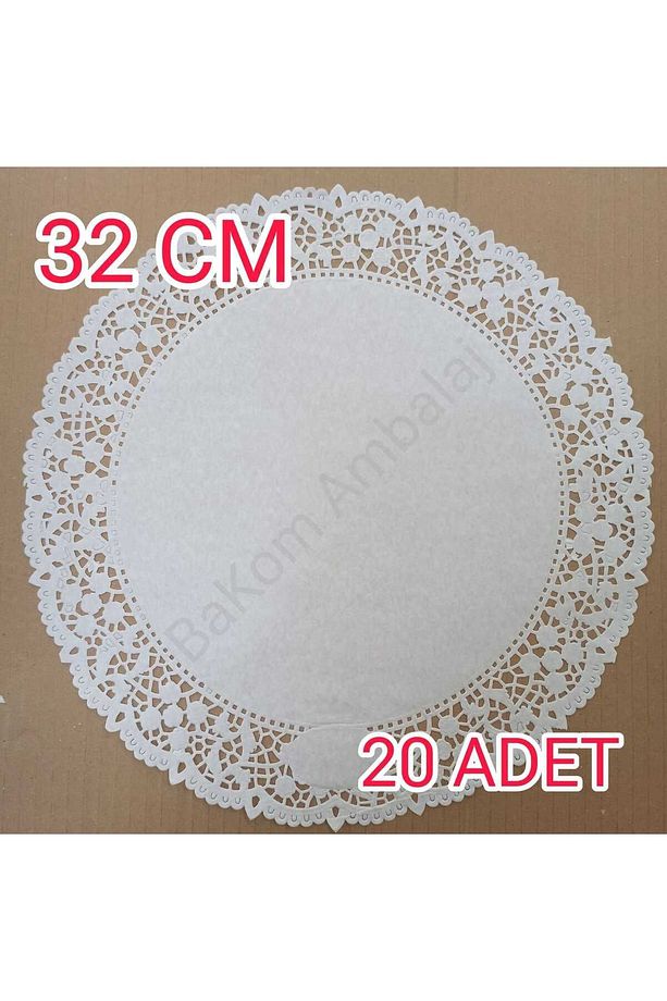32 Cm Kağıt Dantel Tabak Altlığı ( Dole ) 20 Adet - 4