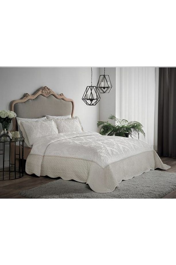 Yatak Örtüsü Seti Comfort Tek Kişilik June Ekru - 1