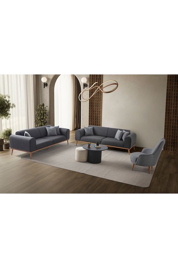 Rebul 3+3+1 Koltuk Takımı Antrasit - 3