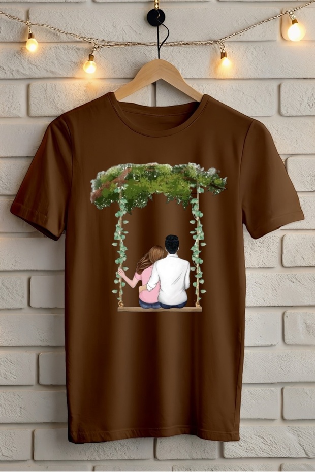 Valentines on the Swing Printed Oversize T-Shirt