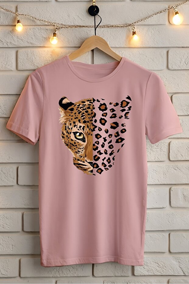 Leopard Printed Oversize T-Shirt