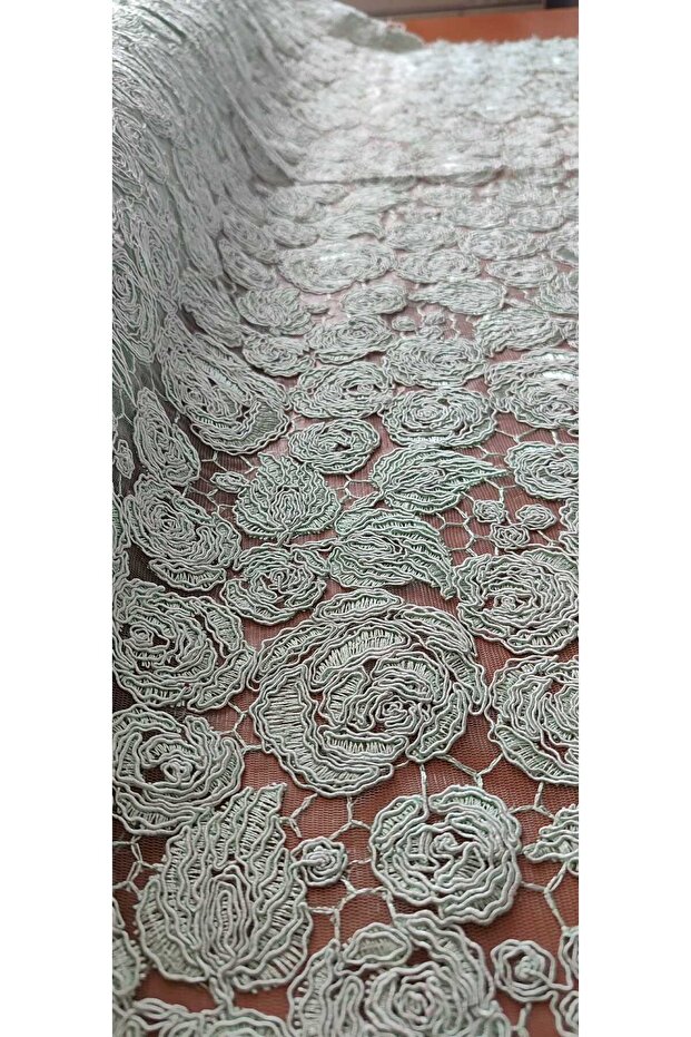 Güpür Kumaş Mint 80 cm - 2